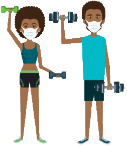 couple-exercising-with-masks
